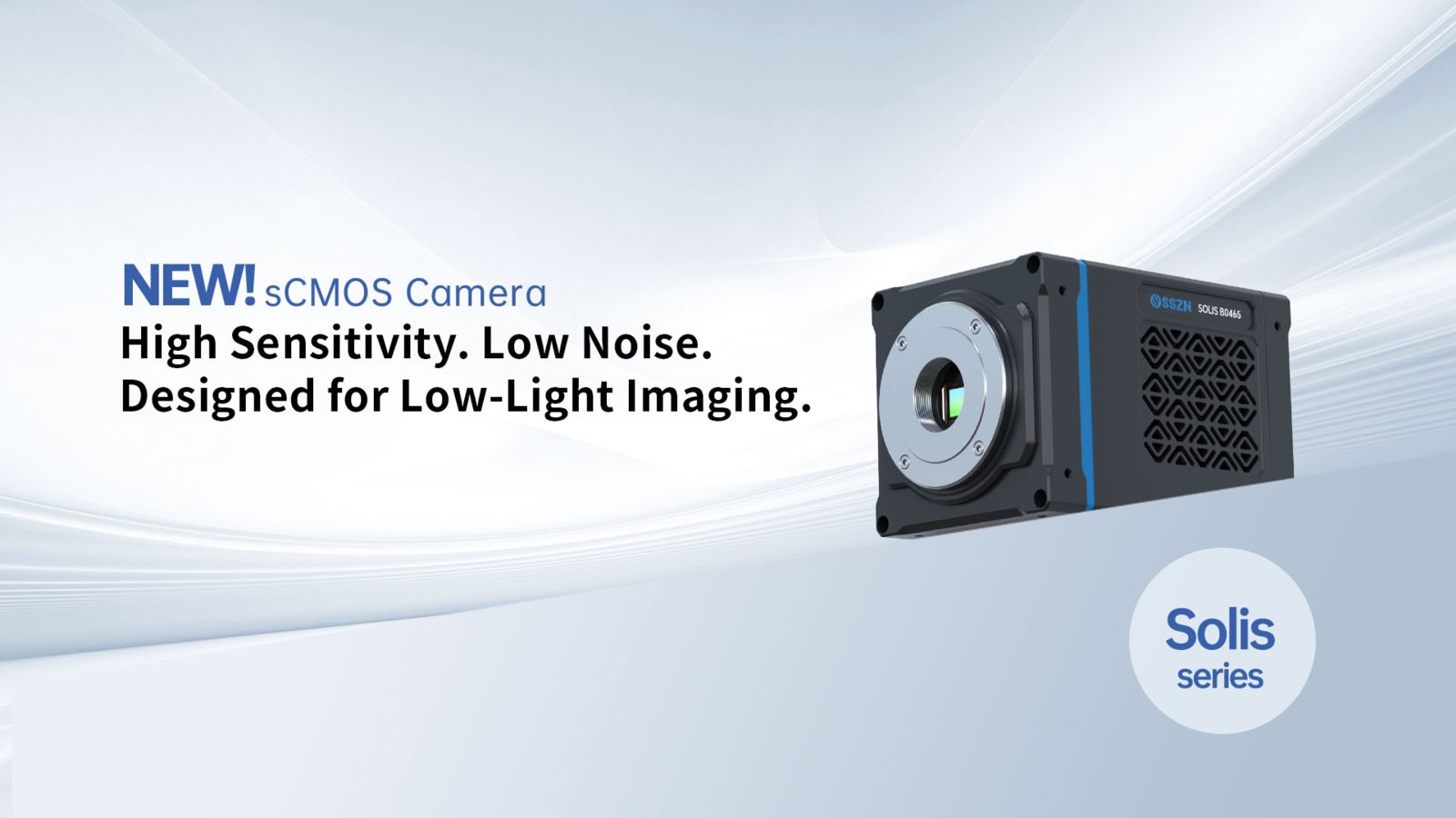 NEW! sCMOS Camera: High Sensitivity. Low Noise. Designed for Low-Light Imaging.